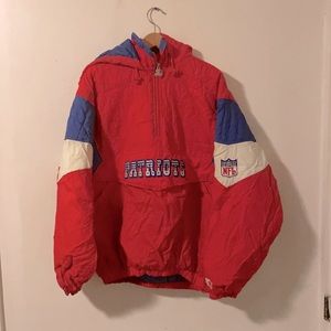 90s New England Patriots Pullover Starter Jacket (rare red)
